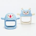 Smily Mia Penguin Baby Teething Toys for 3-6Months, Infant Handheld Pacifiers 0-6Months, 3Months Old Baby Must Haves, 4months Old Toys for Babies, Light Grey…